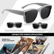 HAOLOTA Square Oversized Over Sunglasses Men SG0174L