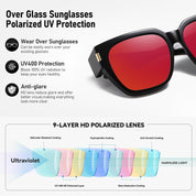 HAOLOTA Square Shapes Fit-Over Sunglasses SG0512