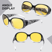 HAOLOTA Rhinestone Night Driving Glasses Women NV0008