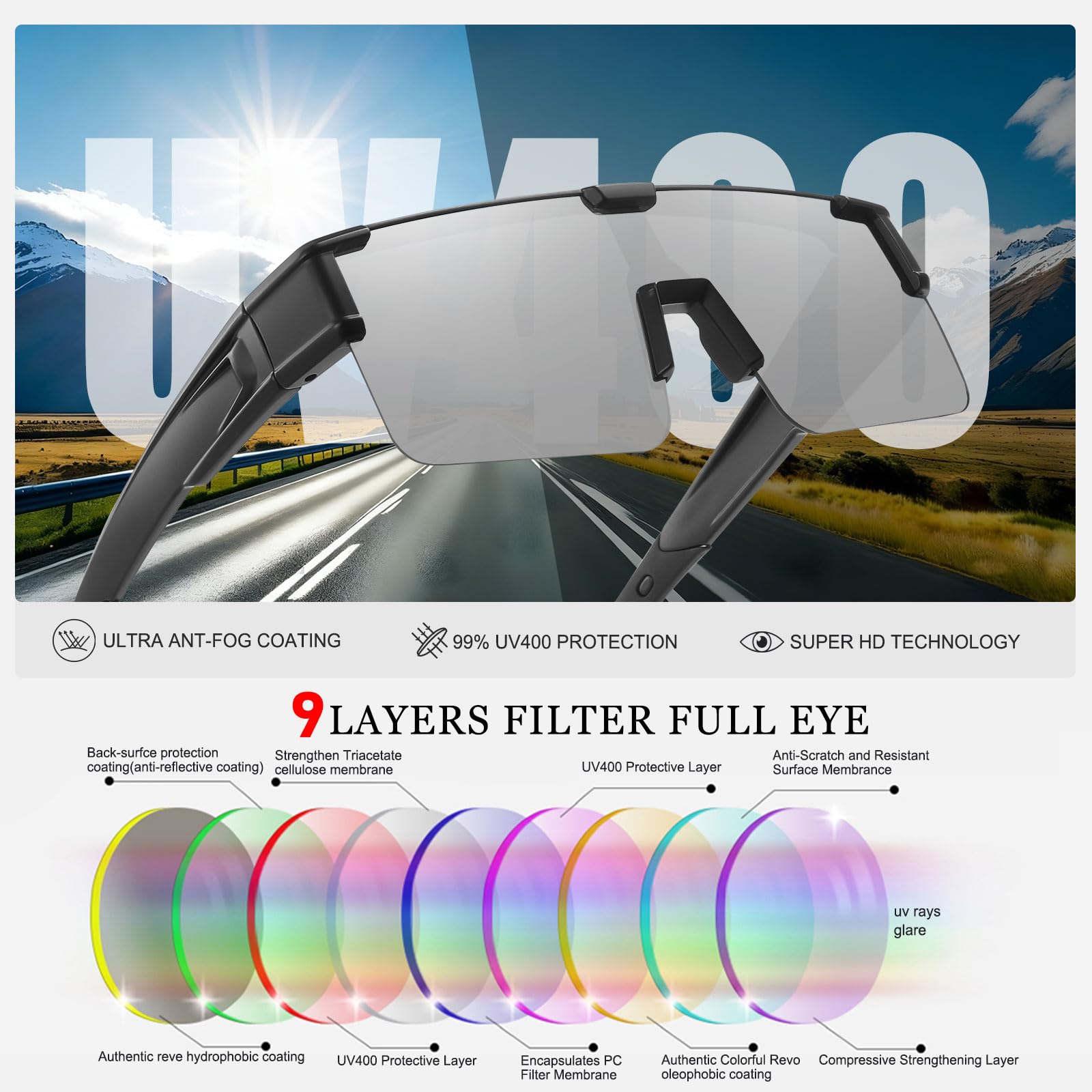 HAOLOTA Cycling Sunglasses Over Glasses Men SG0191