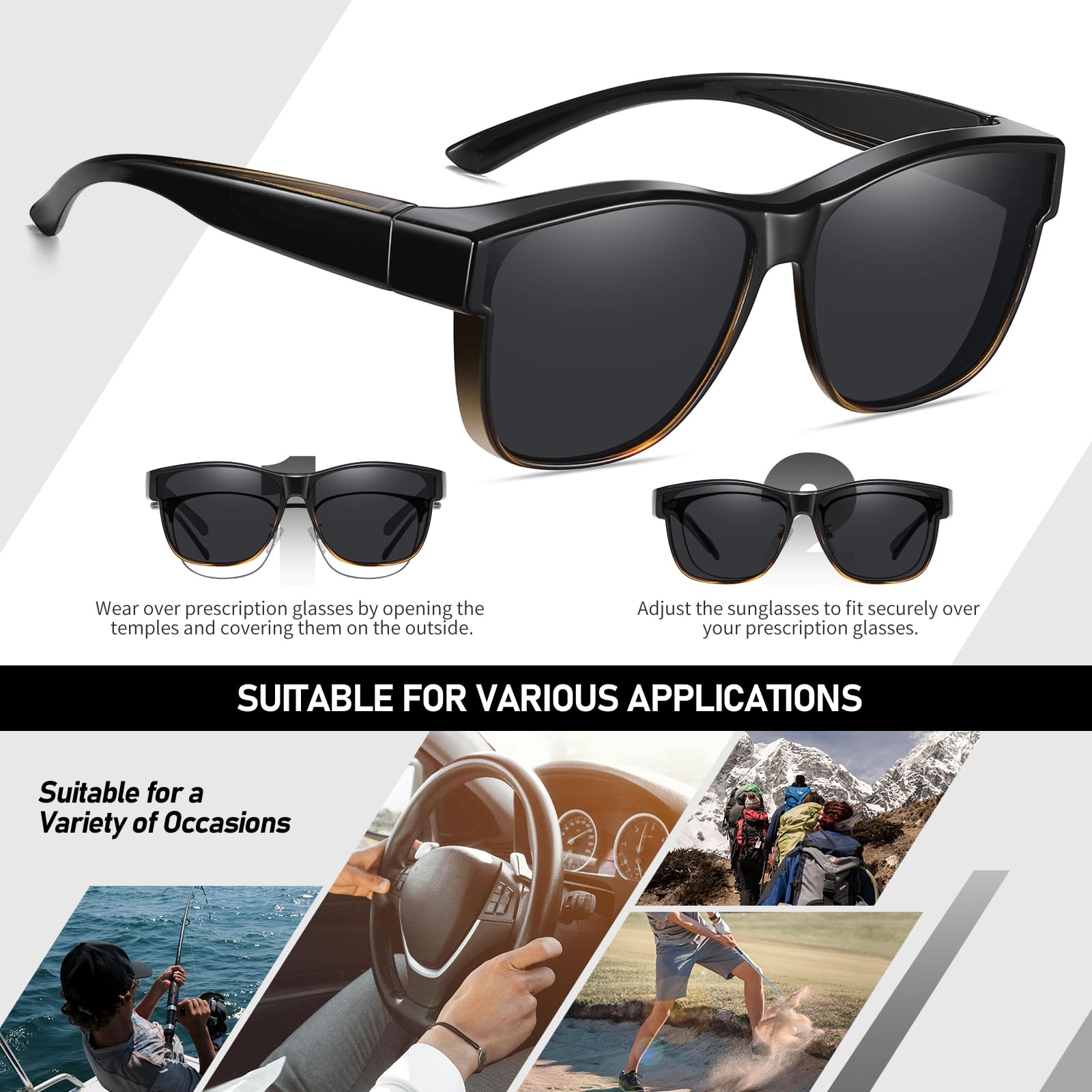 HAOLOTA Square Oversized Over Sunglasses Men SG0174L