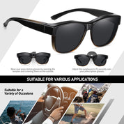 HAOLOTA Square Oversized Over Sunglasses Men SG0174L