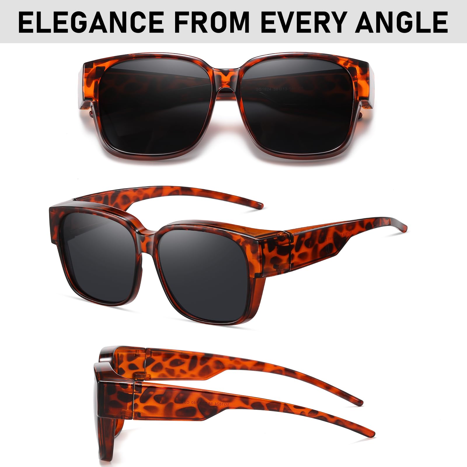 HAOLOTA 3pcs Polarized Over Sunglasses Men Women SG1824-3P