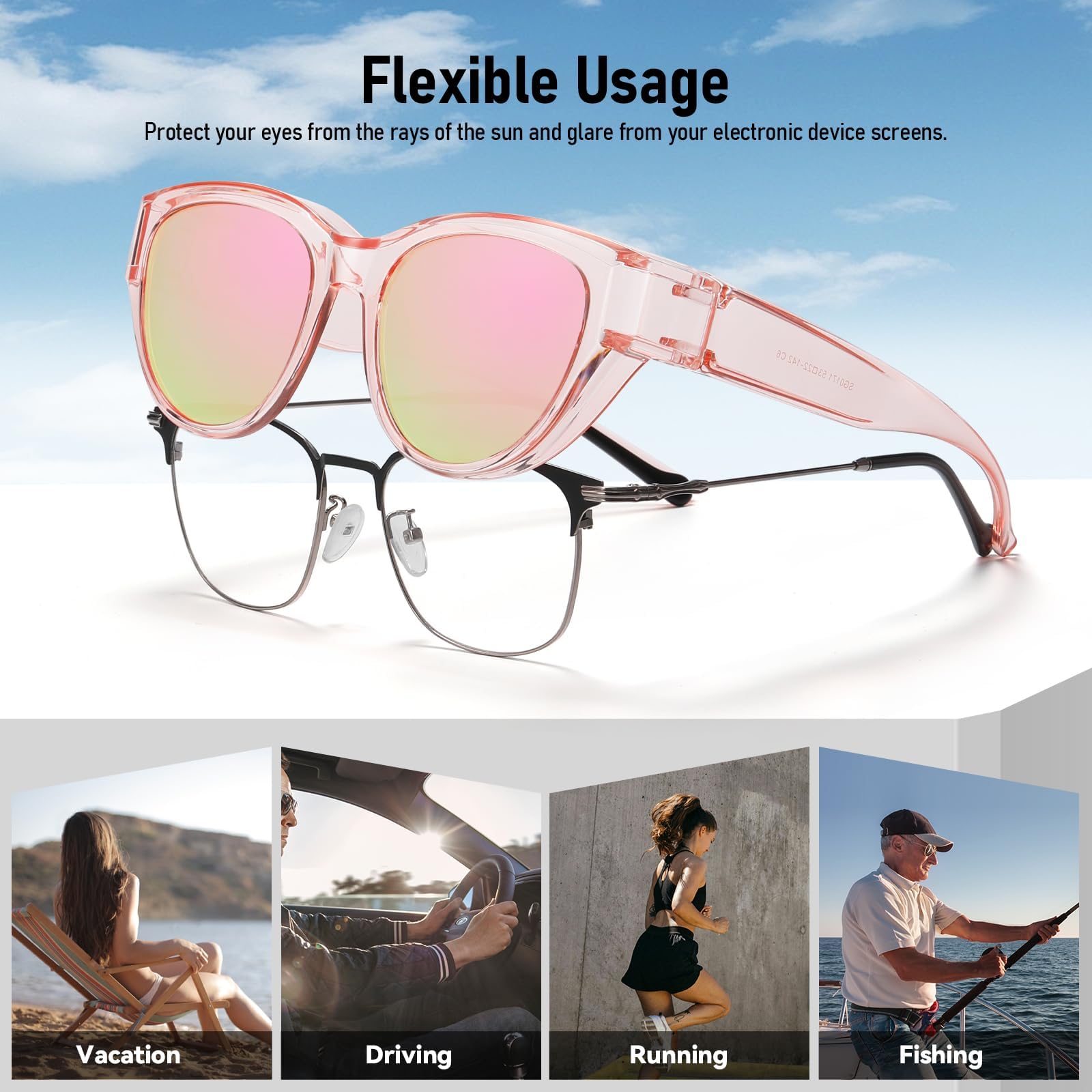 HAOLOTA Small Cat Eye Fit Over Sunglasses Women SG0171