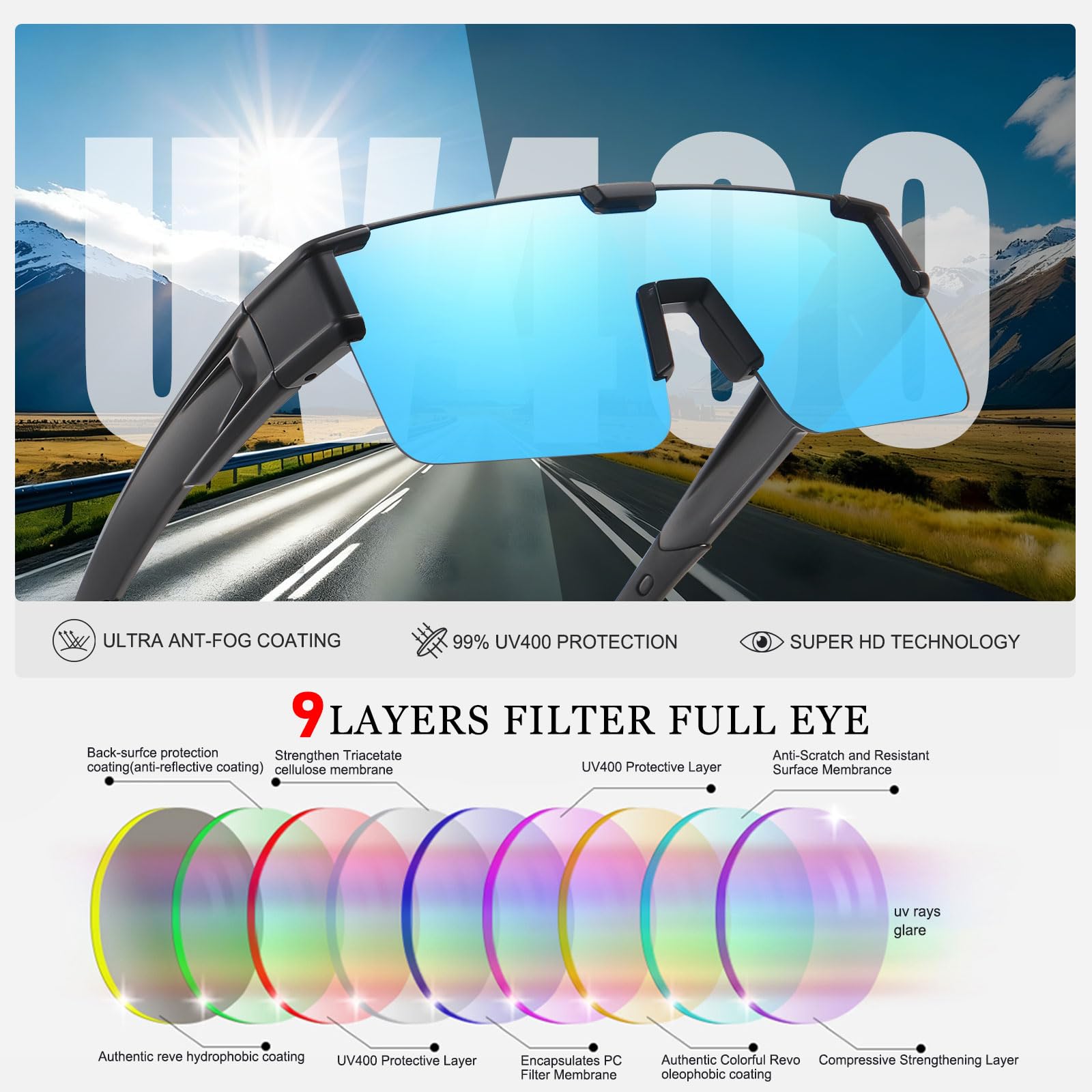 HAOLOTA Cycling Sunglasses Over Glasses Men SG0191
