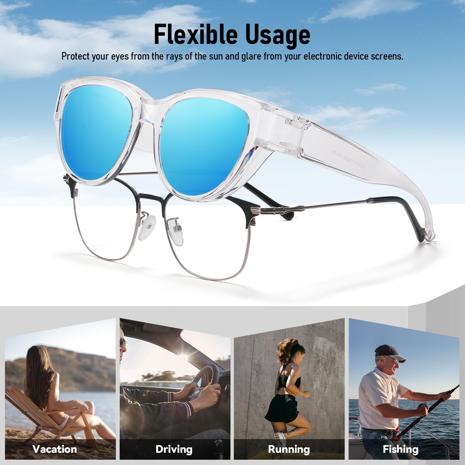 HAOLOTA Small Cat Eye Fit Over Sunglasses Women SG0171