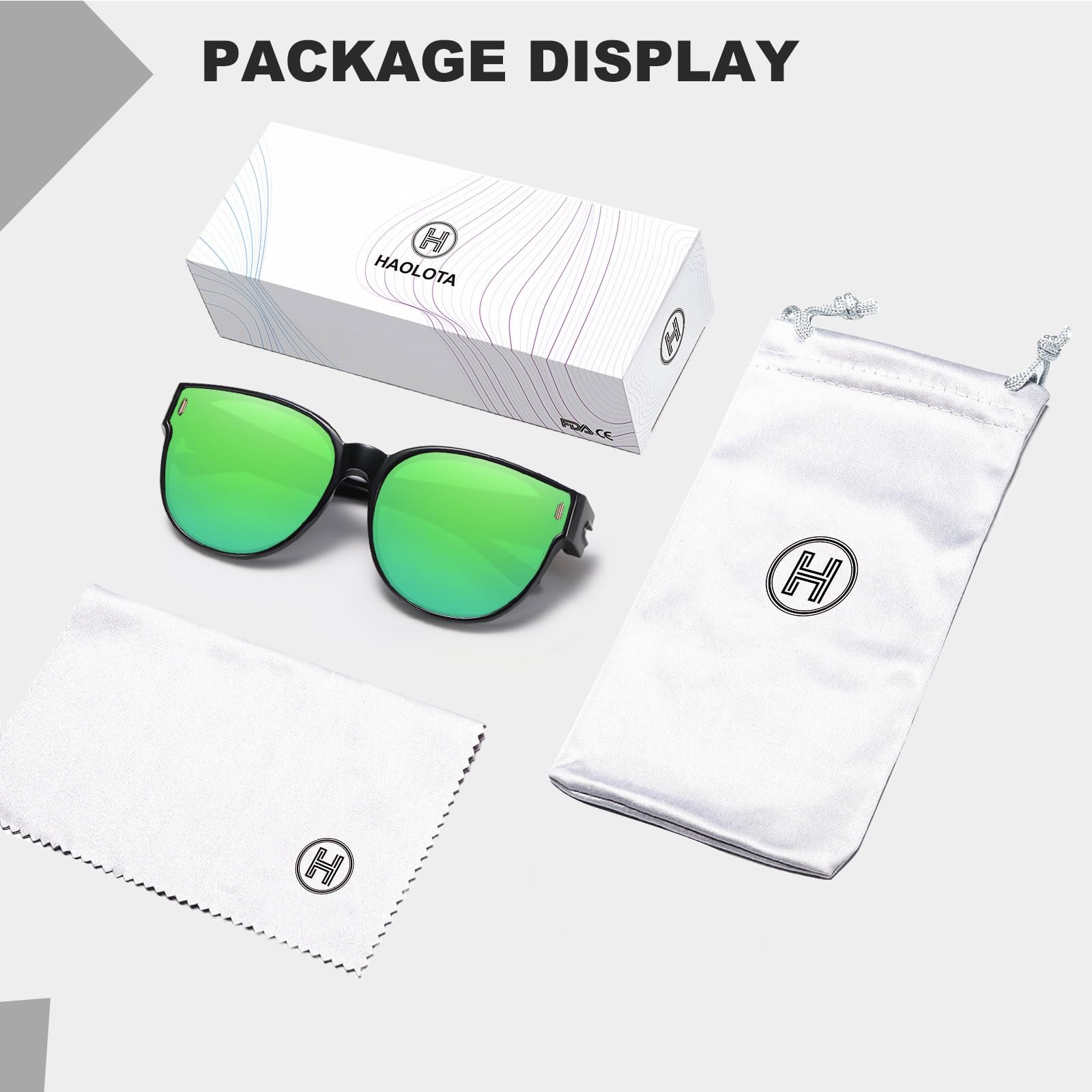 HAOLOTA Cat Eye Sunglasses Over Glasses Women SG0189