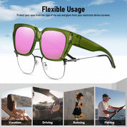 HAOLOTA Square Shapes Fit-Over Sunglasses SG0512