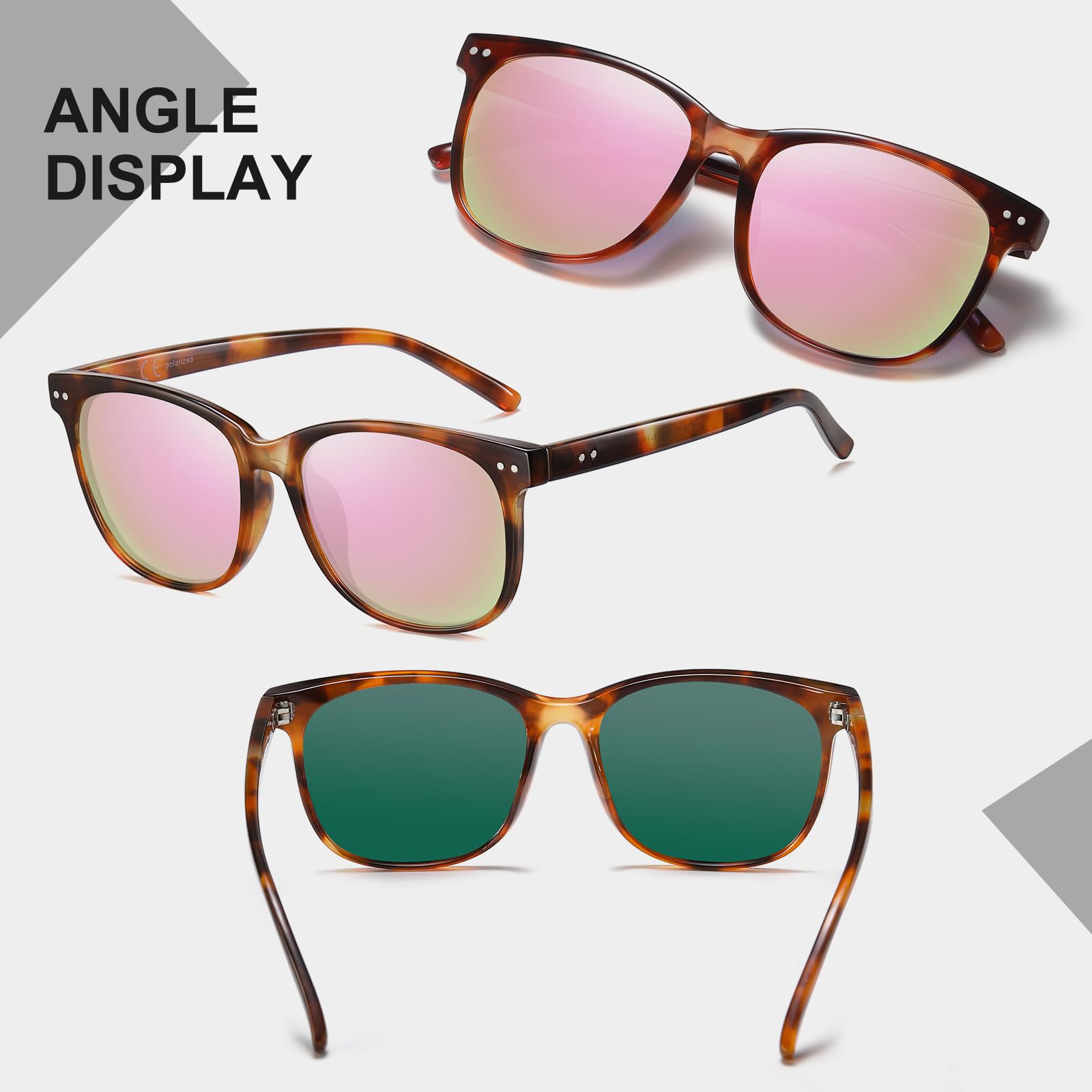 HAOLOTA 2pcs Classic Round Sunglasses Women SG8081-2P