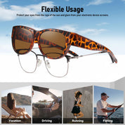HAOLOTA Cat Eye Sunglasses Over Glasses Women SG0173
