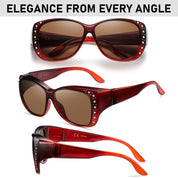 HAOLOTA Rhinestone Fit Over Sunglasses Women SG0107
