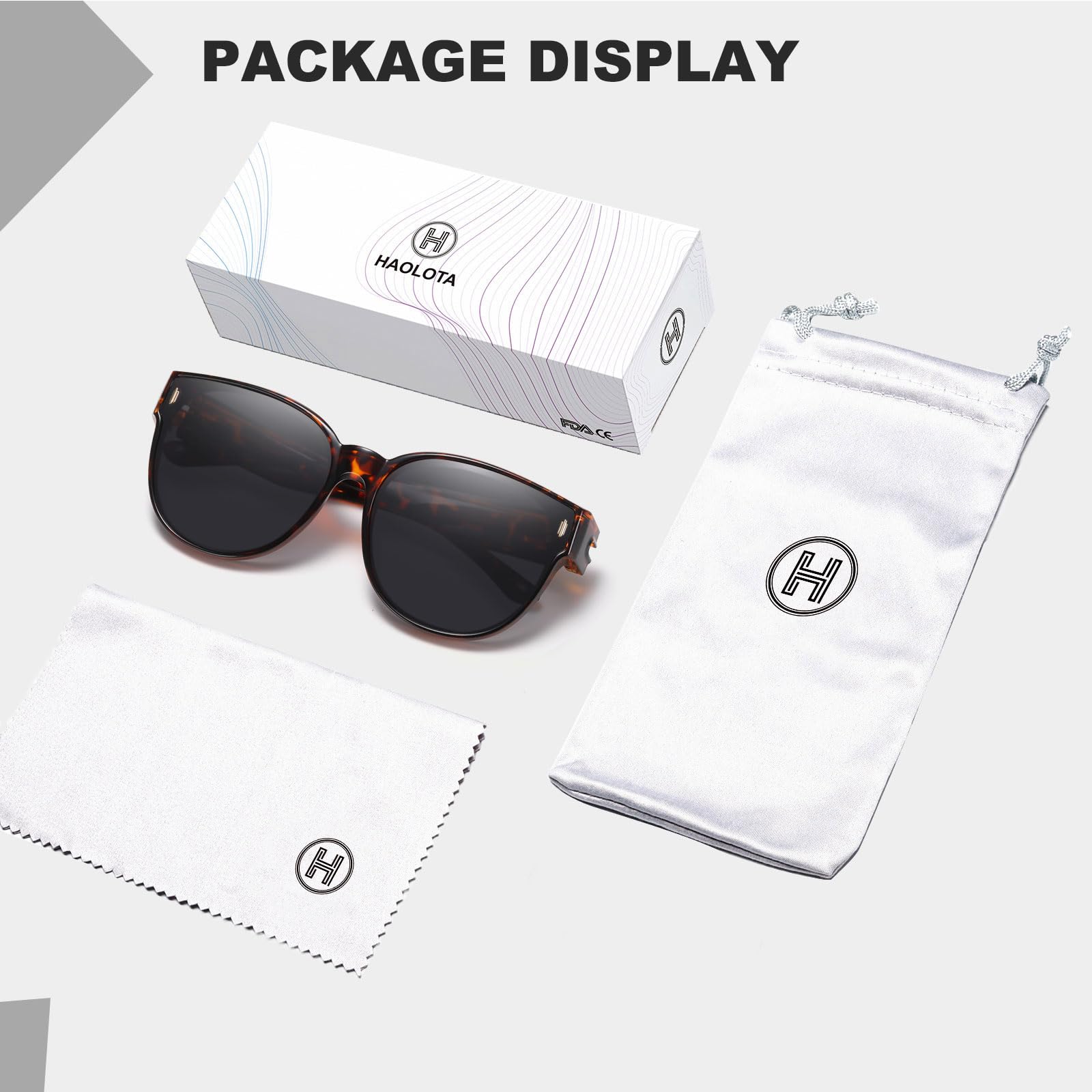 HAOLOTA Cat Eye Sunglasses Over Glasses Women SG0189
