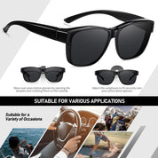 HAOLOTA Square Shades Fit-Over Sunglasses Men SG0174M