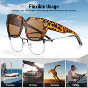 HAOLOTA Square Shapes Fit-Over Sunglasses SG0512