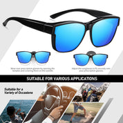 HAOLOTA Square Shades Fit-Over Sunglasses Men SG0174M