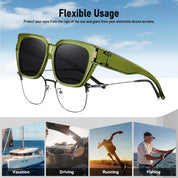 HAOLOTA Square Shapes Fit-Over Sunglasses SG0512