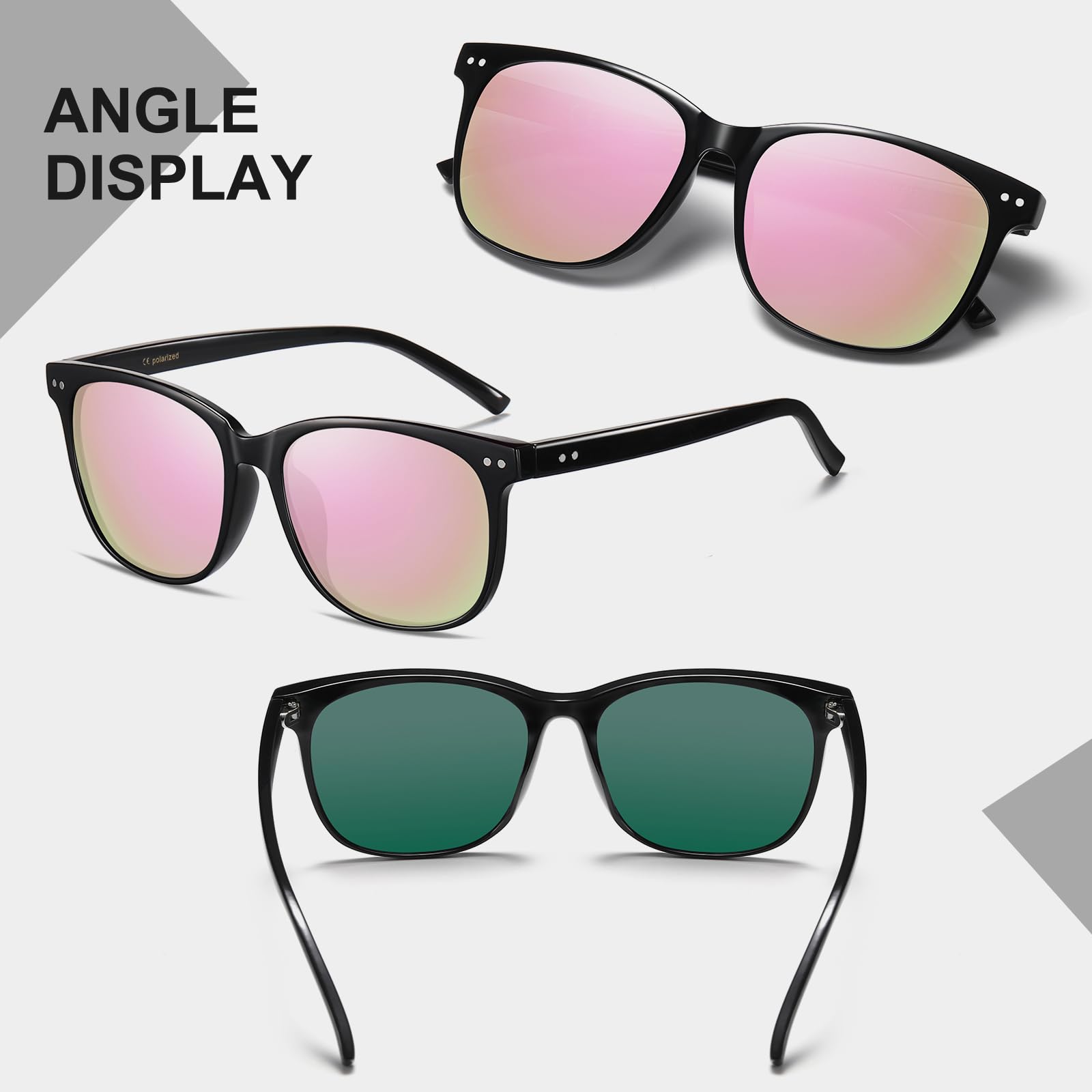 HAOLOTA 2pcs Classic Round Sunglasses Women SG8081-2P