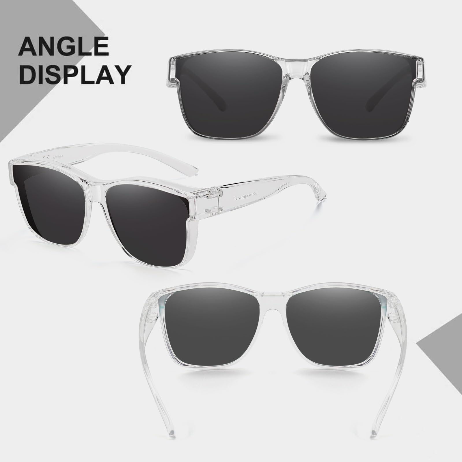 HAOLOTA Square Shades Fit-Over Sunglasses Men SG0174M