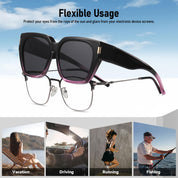 HAOLOTA Square Shapes Fit-Over Sunglasses SG0512