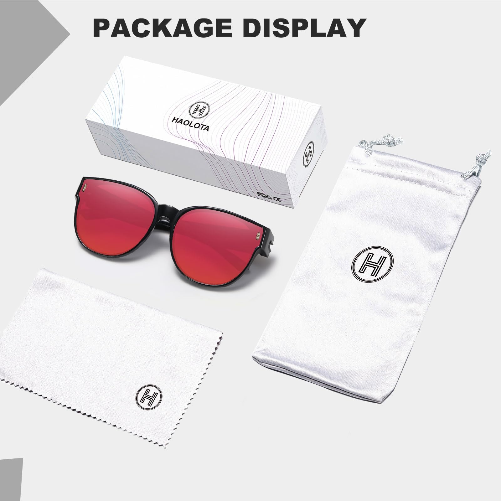 HAOLOTA Cat Eye Sunglasses Over Glasses Women SG0189