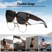 HAOLOTA Square Shapes Fit-Over Sunglasses SG0512