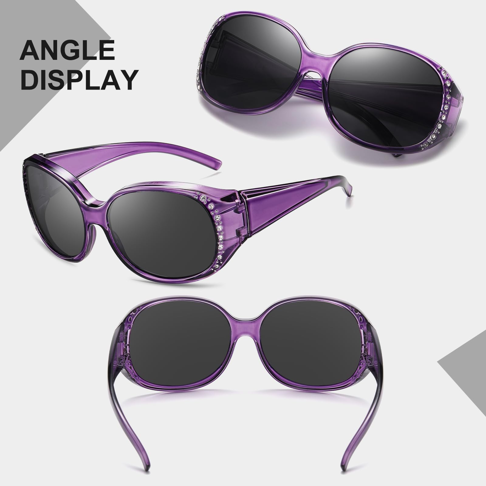 HAOLOTA Rhinestone Fit Over Sunglasses Women SG0108