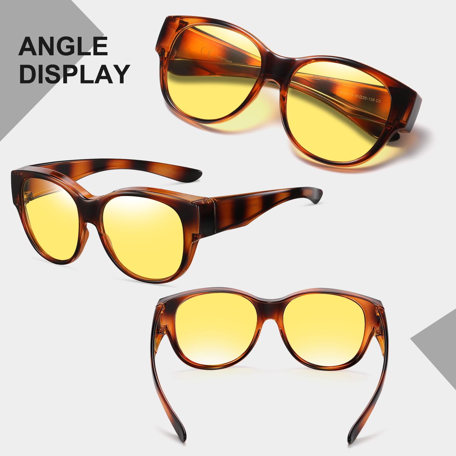 HAOLOTA Night Driving Glasses Over Glasses Women NV0179
