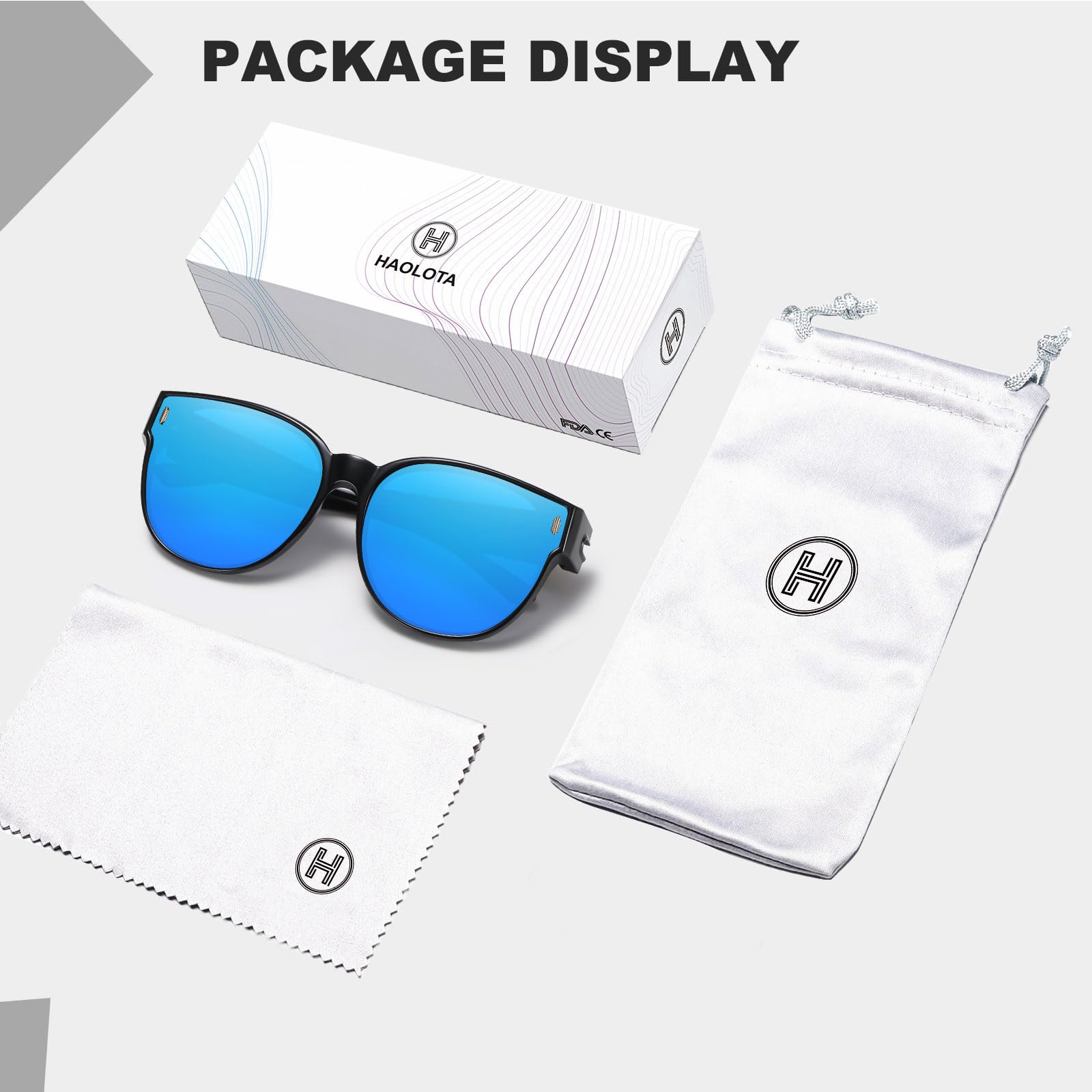 HAOLOTA Cat Eye Sunglasses Over Glasses Women SG0189