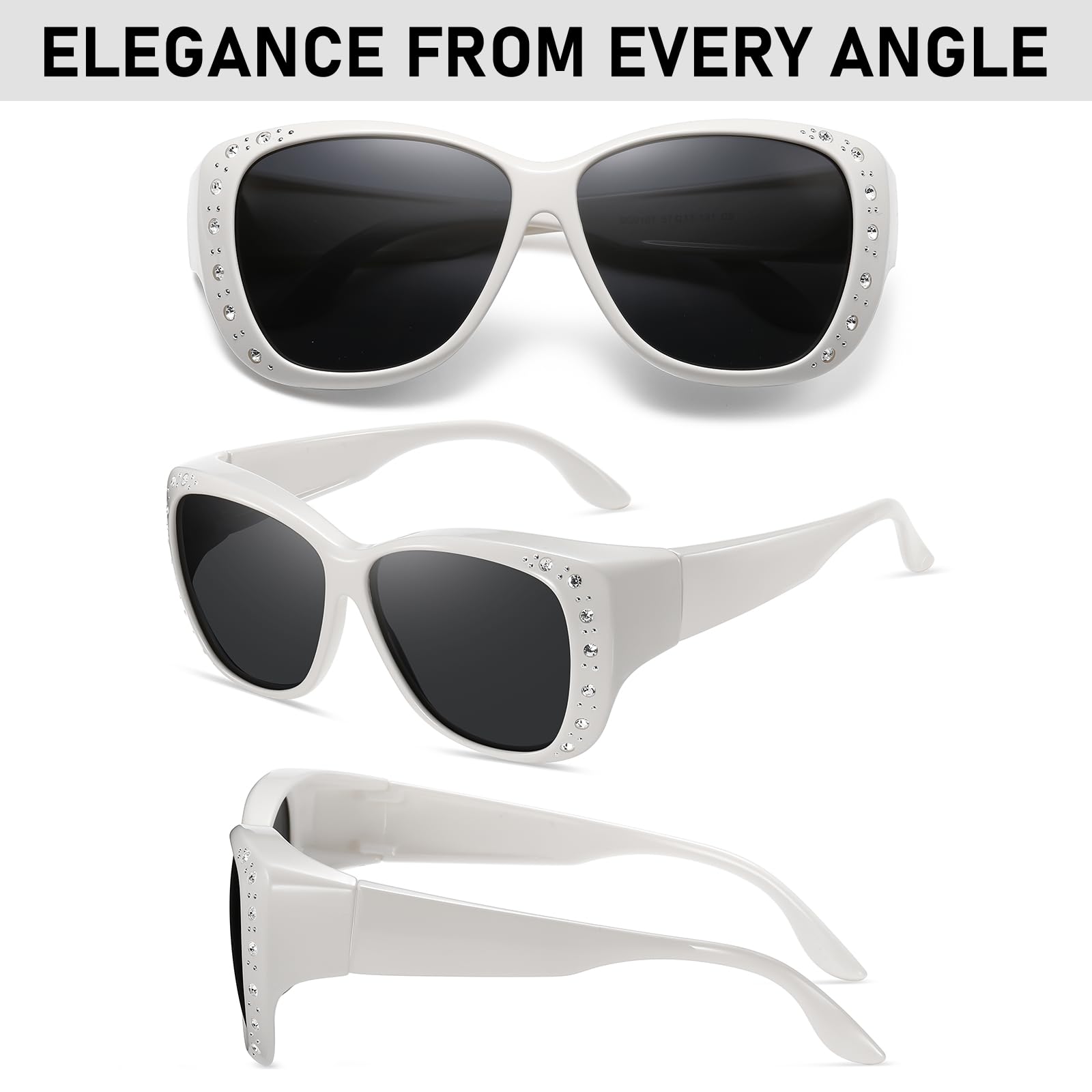 HAOLOTA Rhinestone Fit Over Sunglasses Women SG0107