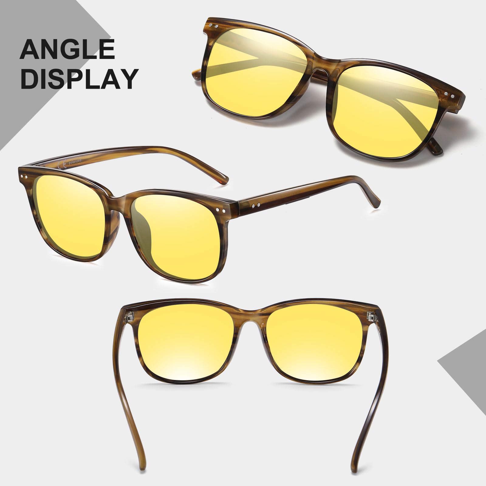 HAOLOTA Anti Glare Night Driving Glasses Women NV8081