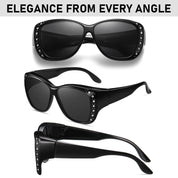 HAOLOTA Rhinestone Fit Over Sunglasses Women SG0107