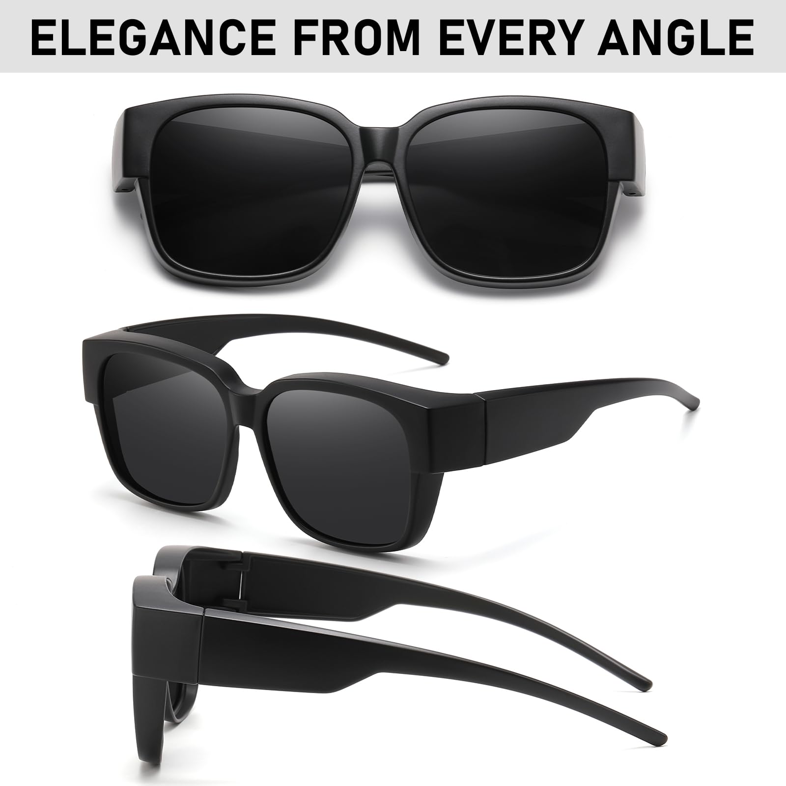 HAOLOTA 3pcs Polarized Over Sunglasses Men Women SG1824-3P