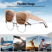 HAOLOTA Square Shapes Fit-Over Sunglasses SG0512