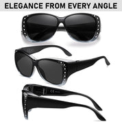 HAOLOTA Rhinestone Fit Over Sunglasses Women SG0107