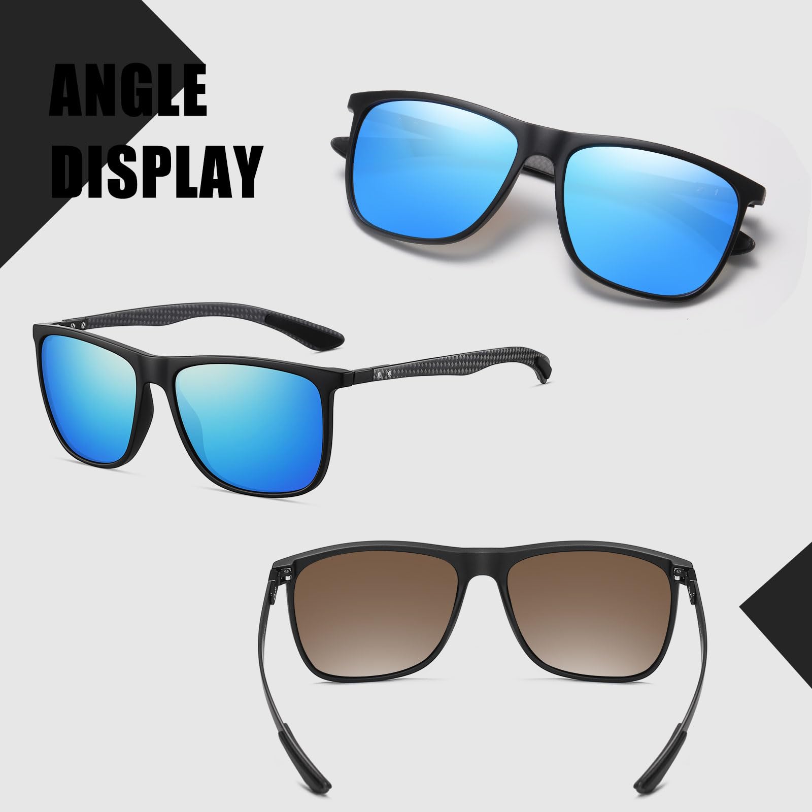HAOLOTA Ultralight Carbon Fiber Sunglasses Men SG8001