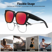 HAOLOTA Square Shapes Fit-Over Sunglasses SG0512