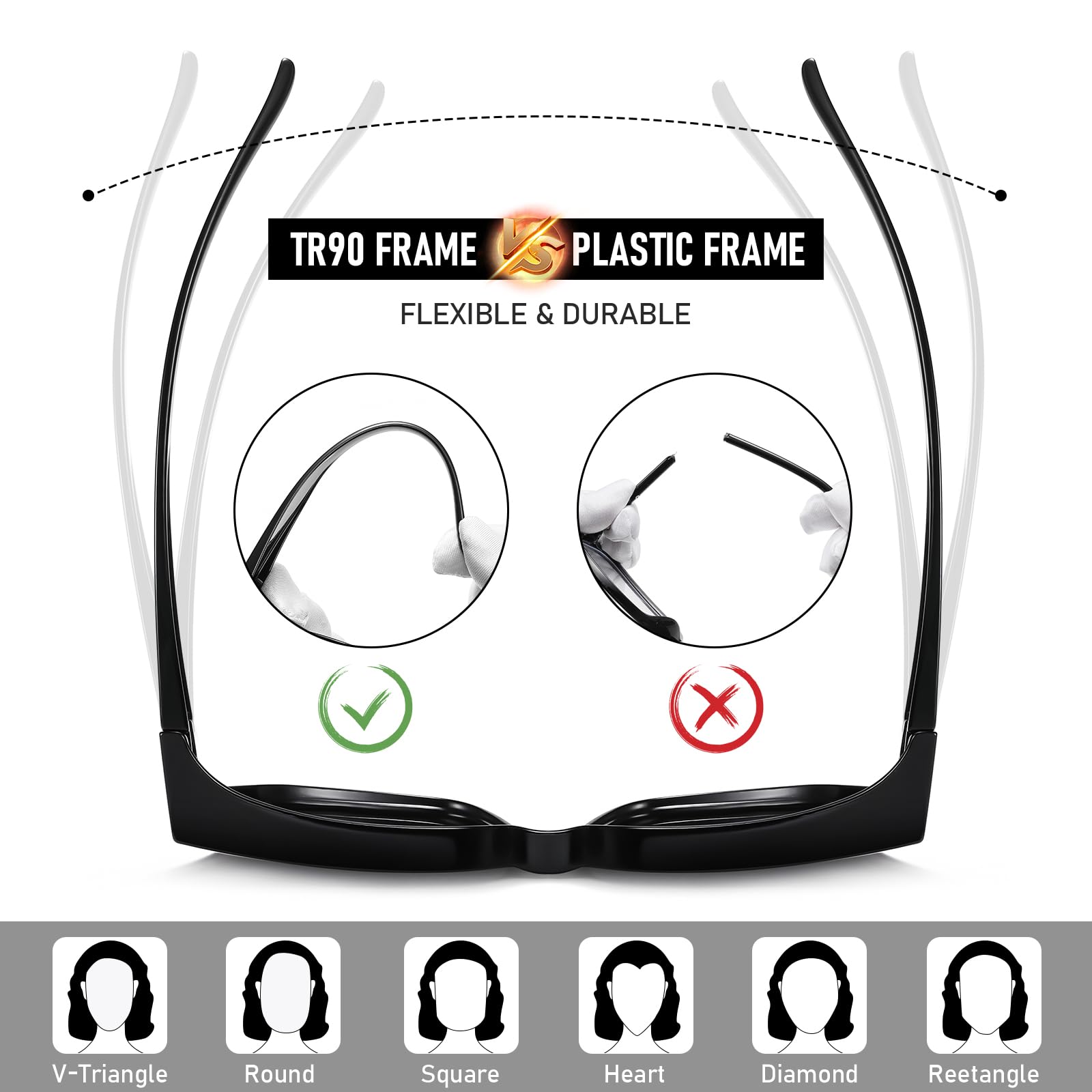 HAOLOTA Square Shapes Fit-Over Sunglasses SG0512