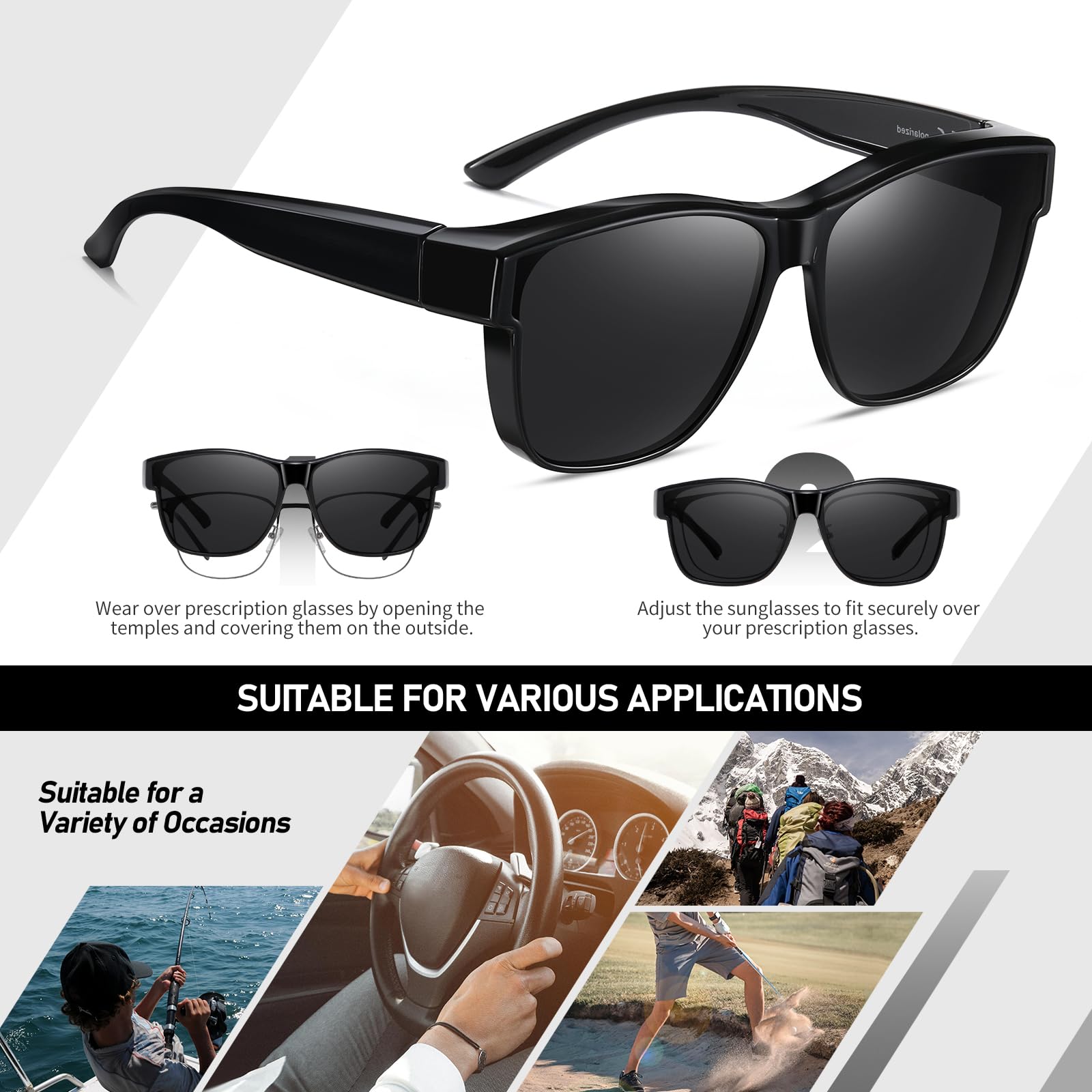 HAOLOTA Square Oversized Over Sunglasses Men SG0174L