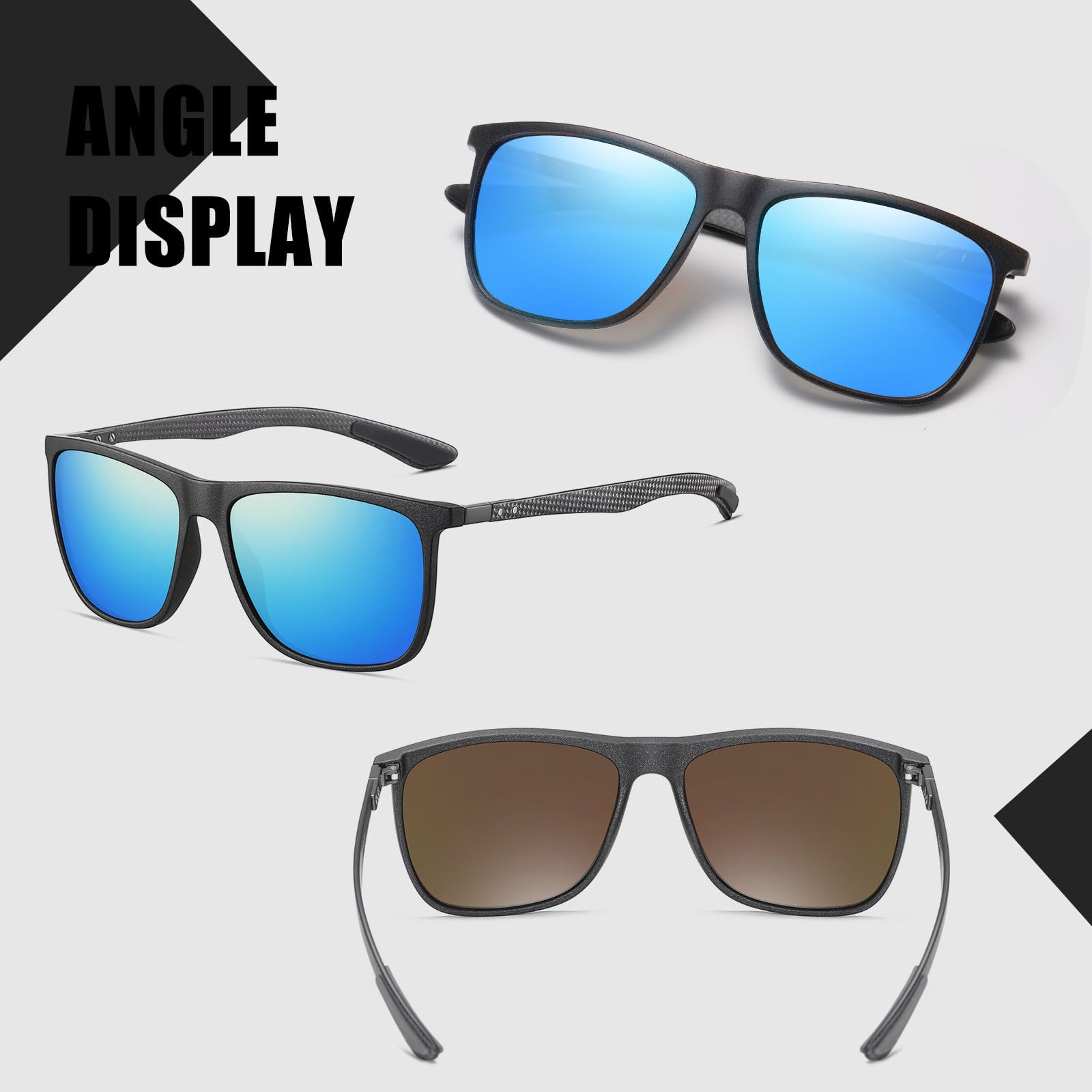 HAOLOTA Ultralight Carbon Fiber Sunglasses Men SG8001