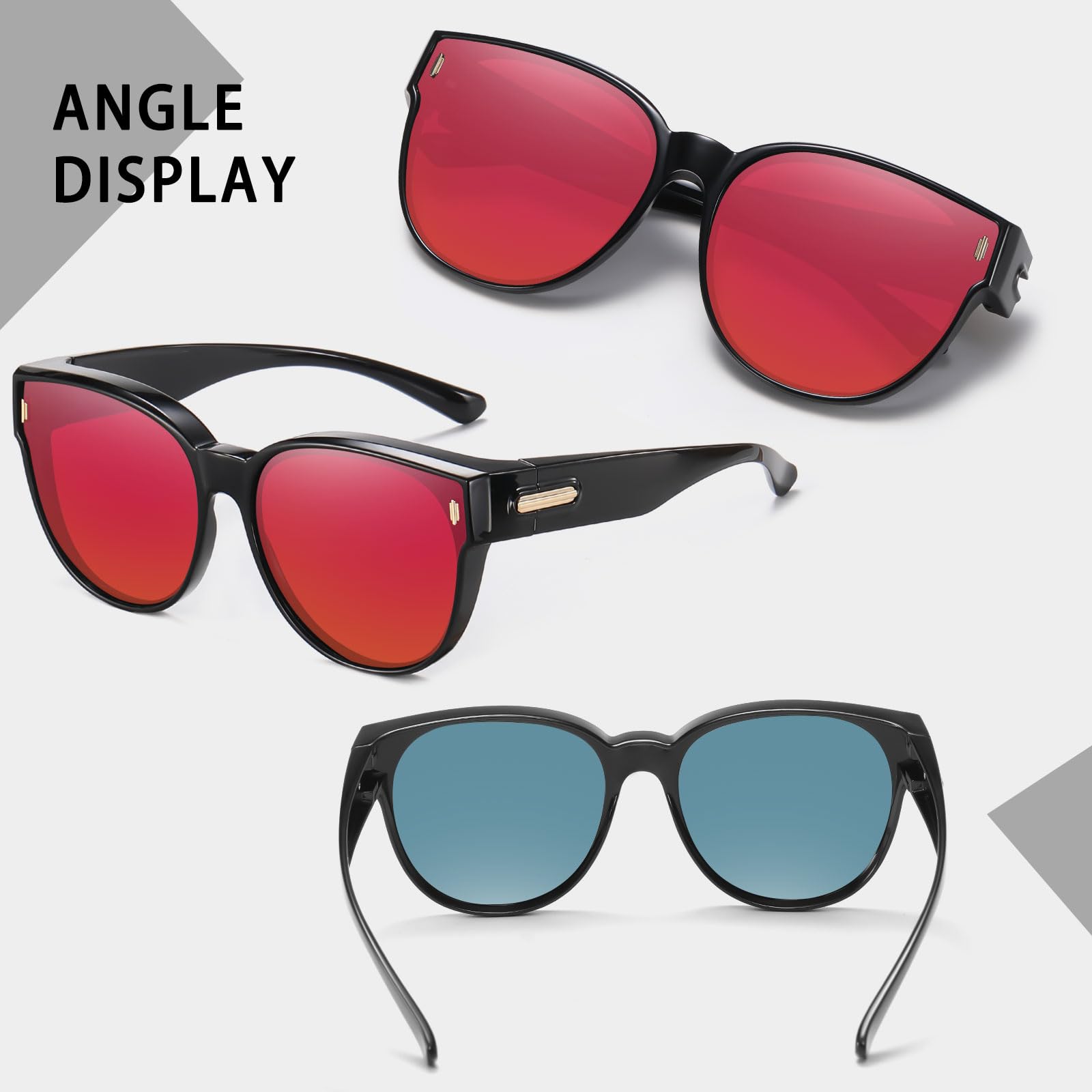 HAOLOTA Cat Eye Sunglasses Over Glasses Women SG0189