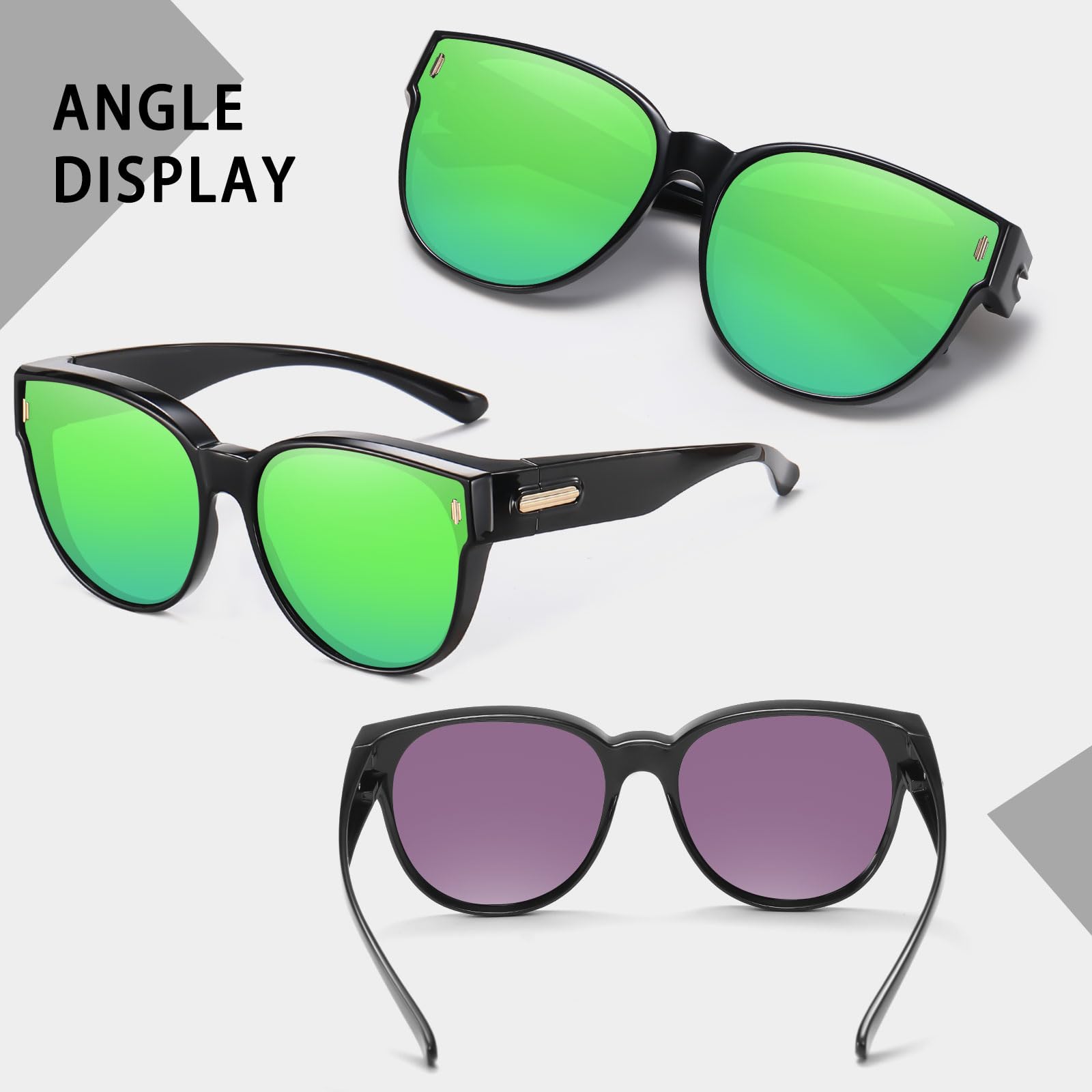 HAOLOTA Cat Eye Sunglasses Over Glasses Women SG0189