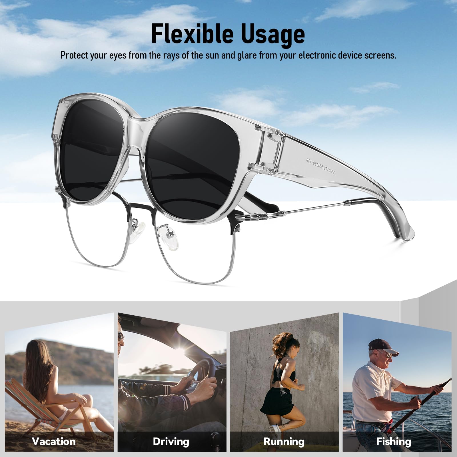 HAOLOTA Cat Eye Sunglasses Over Glasses SG0179