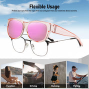 HAOLOTA Cat Eye Sunglasses Over Glasses Women SG0173