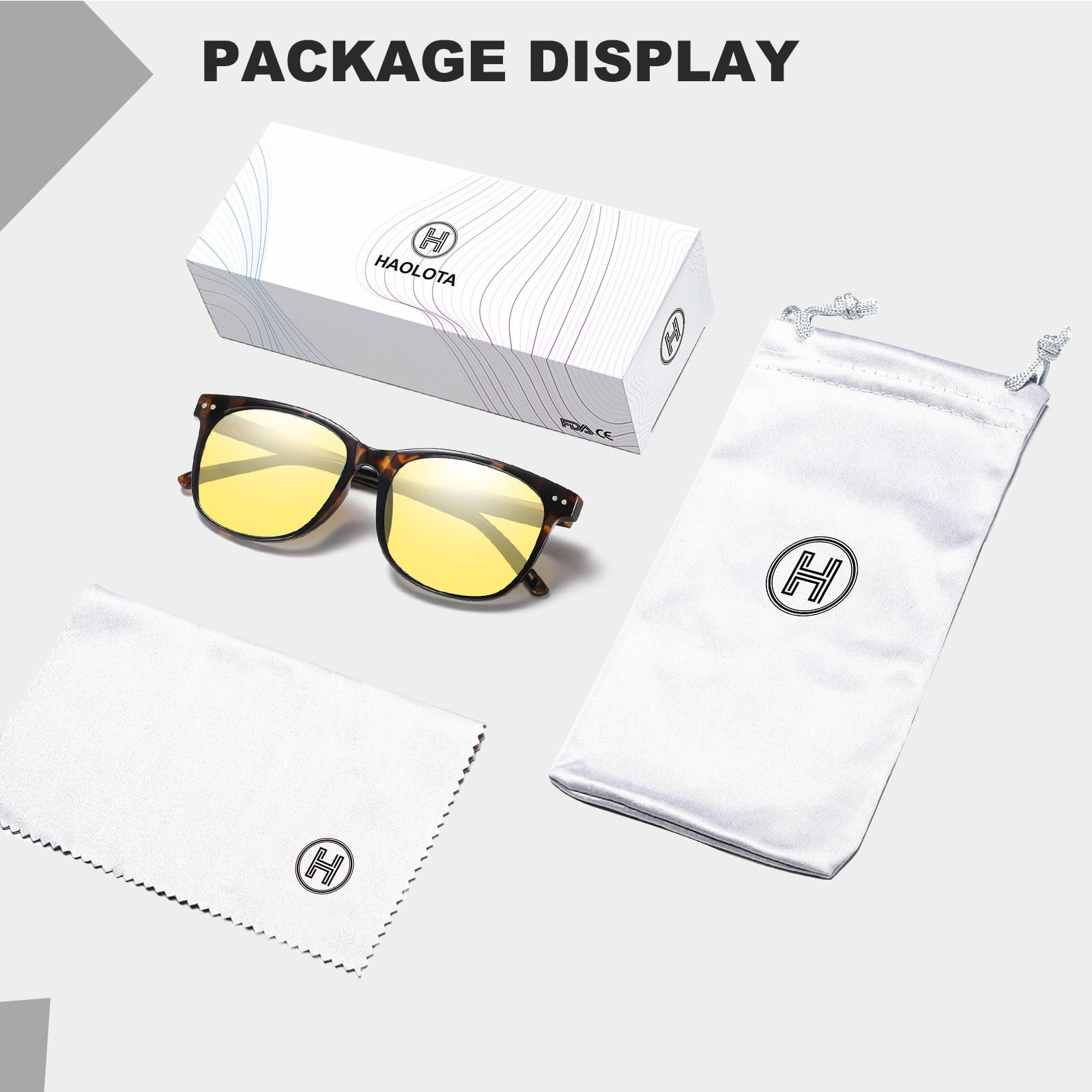 HAOLOTA Anti Glare Night Driving Glasses Women NV8081