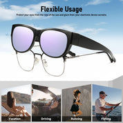 HAOLOTA Cat Eye Sunglasses Over Glasses Women SG0173