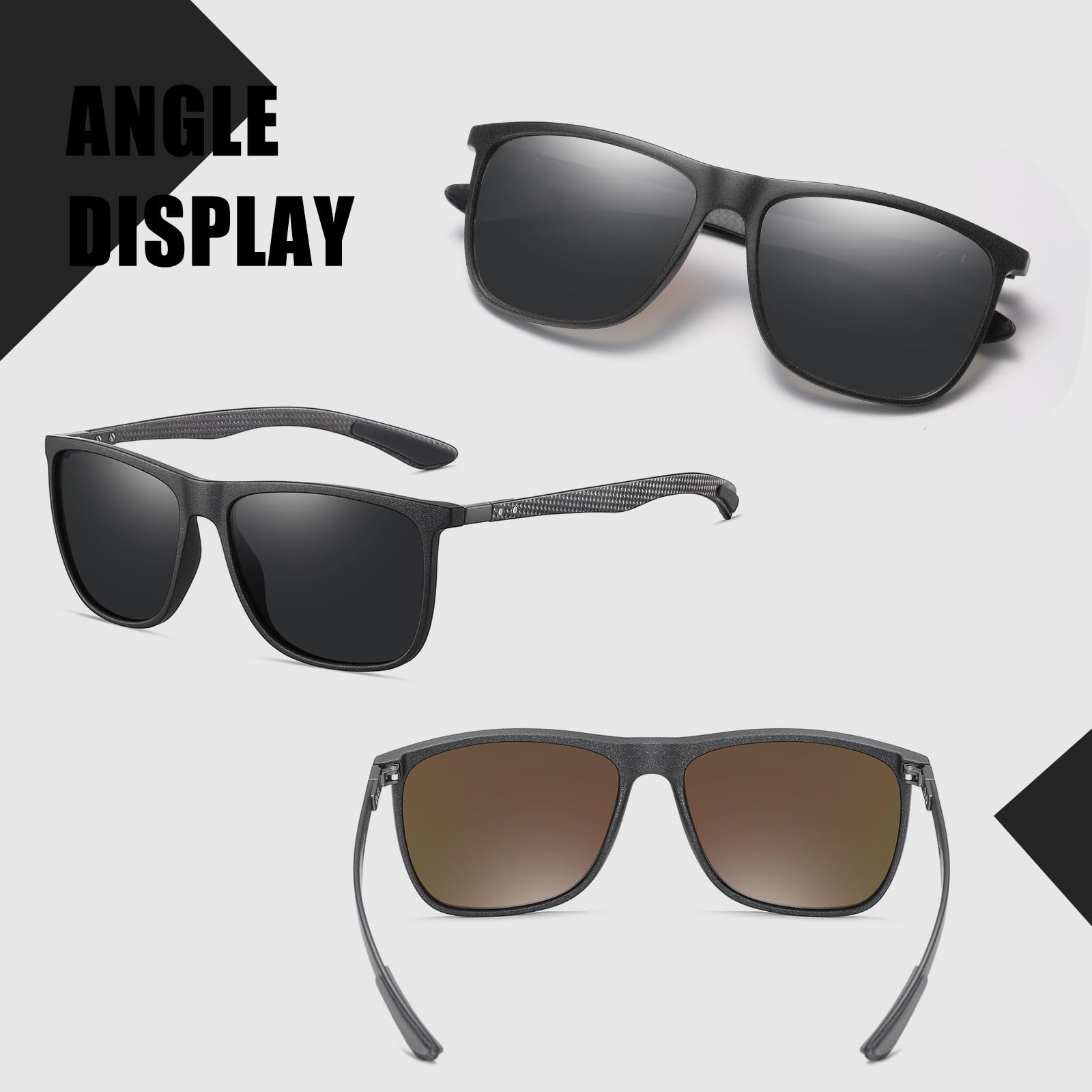 HAOLOTA Ultralight Carbon Fiber Sunglasses Men SG8001