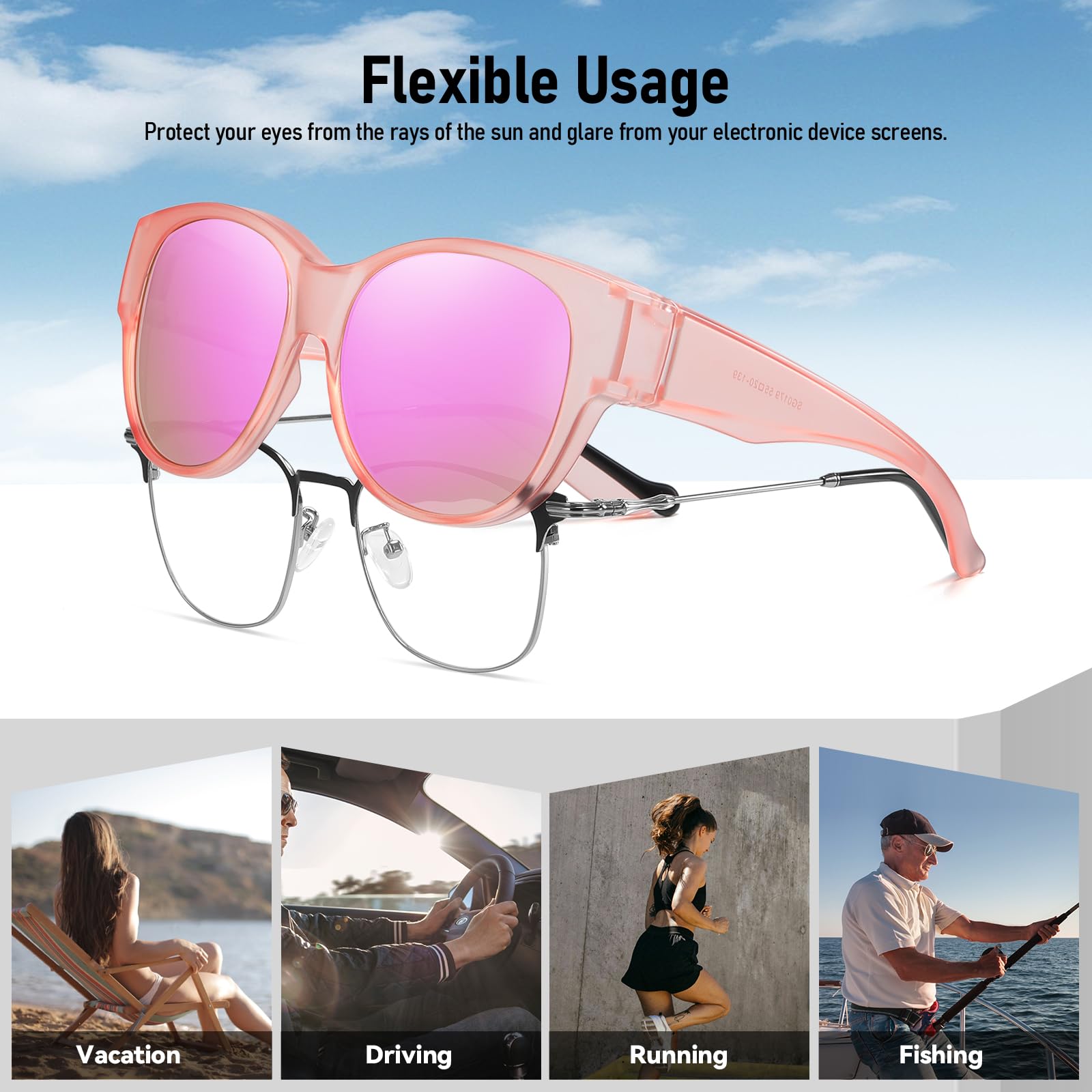 HAOLOTA Cat Eye Sunglasses Over Glasses SG0179