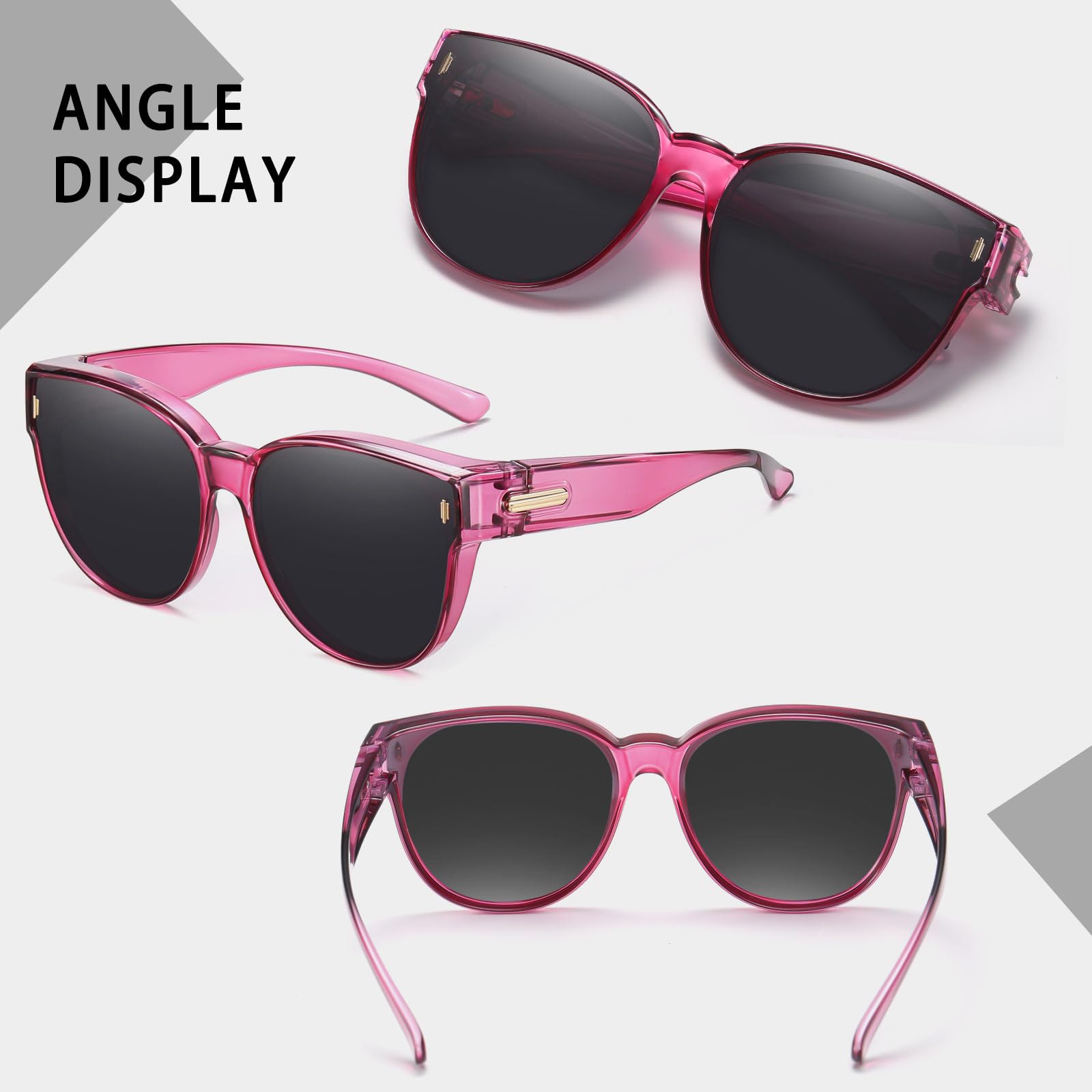 HAOLOTA Cat Eye Sunglasses Over Glasses Women SG0189