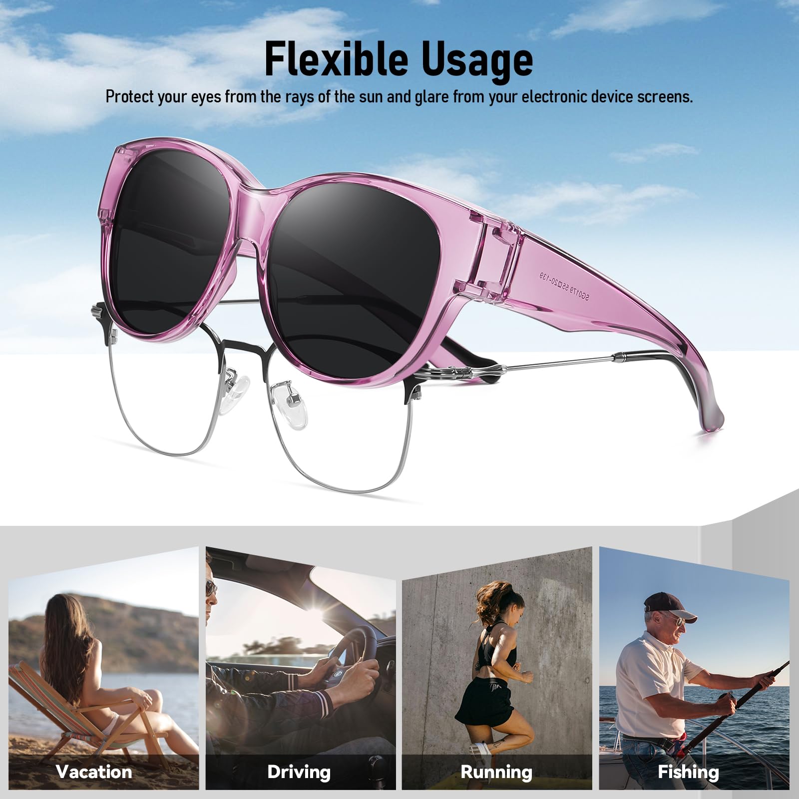 HAOLOTA Cat Eye Sunglasses Over Glasses SG0179