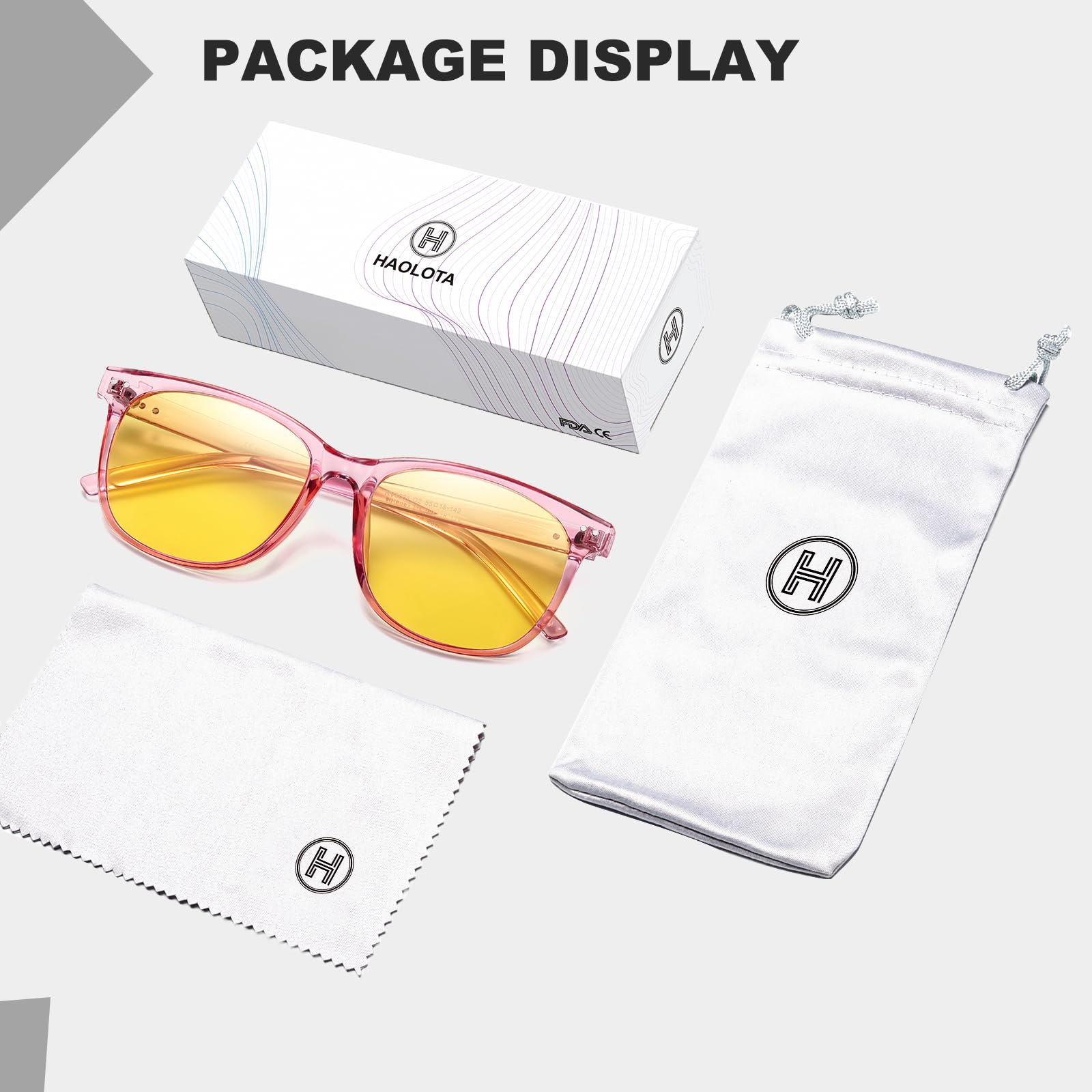 HAOLOTA Anti Glare Night Driving Glasses Women NV8081